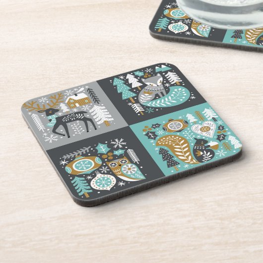 Scandinavische kerst | kerstset voor Onderzetter (Linkerzijde)