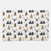 Scandinavische Kerst Patroon Keuken Theedoek (Horizontaal)