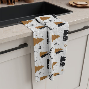 Scandinavische Kerst Patroon Keuken Theedoek