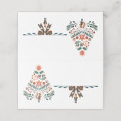 Scandinavische Kerst Plaatskaartje (Buitenkant ongevouwen)