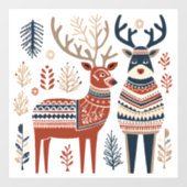 Scandinavische kerst rendieren venster vastklampen raamsticker (Vel)