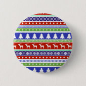 scandinavische kerst ronde button 5,7 cm (Voorkant)