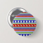 scandinavische kerst ronde button 5,7 cm (Voorkant /achterkant)