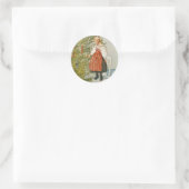 Scandinavische kerst ronde sticker (Tas)