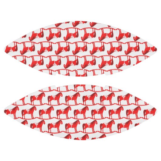 Scandinavische kerst schommelpaard patroon american football (Panelen)