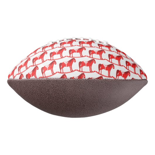 Scandinavische kerst schommelpaard patroon american football (Gedraaid 90)