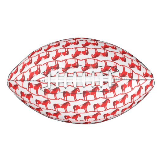 Scandinavische kerst schommelpaard patroon american football (Voorkant)