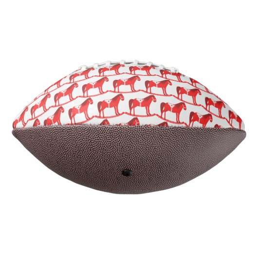 Scandinavische kerst schommelpaard patroon american football (Gedraaid 270)
