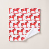 Scandinavische kerst schommelpaard patroon bad handdoek (Wasdoekje)
