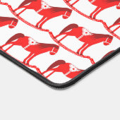 Scandinavische kerst schommelpaard patroon bureaumat (Hoek)