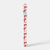 Scandinavische kerst schommelpaard patroon iPhone 15 case (Linkerkant)