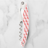 Scandinavische kerst schommelpaard patroon kurkentrekker (Voorkant)