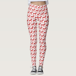 Scandinavische kerst schommelpaard patroon leggings