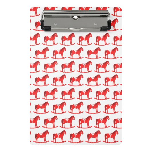 Scandinavische kerst schommelpaard patroon mini klembord (Voorkant)