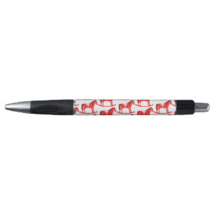 Scandinavische kerst schommelpaard patroon pen