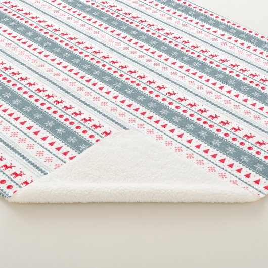 Scandinavische kerst sherpa deken (3/4)