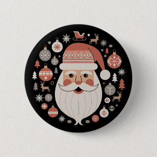 Scandinavische Kerst Sinterklaas Cottagecore Noors Ronde Button 5,7 Cm
