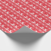 Scandinavische Kerst: Sneeuwvlokken & Herten Cadeaupapier (Hoek)