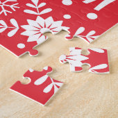 Scandinavische Kerst: Sneeuwvlokken & Herten Legpuzzel (Zijkant)