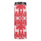 Scandinavische Kerst: Sneeuwvlokken & Herten Thermosbeker (Achterkant)