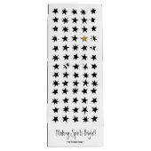 Scandinavische kerst thema wijn geschenk tas cadeautas (Achterkant)