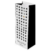 Scandinavische kerst thema wijn geschenk tas wijn cadeautas (Achterkant Gekanteld)