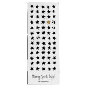 Scandinavische kerst thema wijn geschenk tas wijn cadeautas (Achterkant)