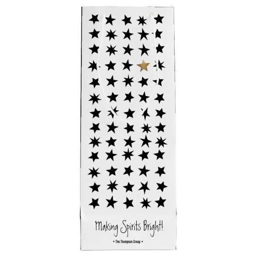 Scandinavische kerst thema wijn geschenk tas wijn cadeautas (Achterkant)