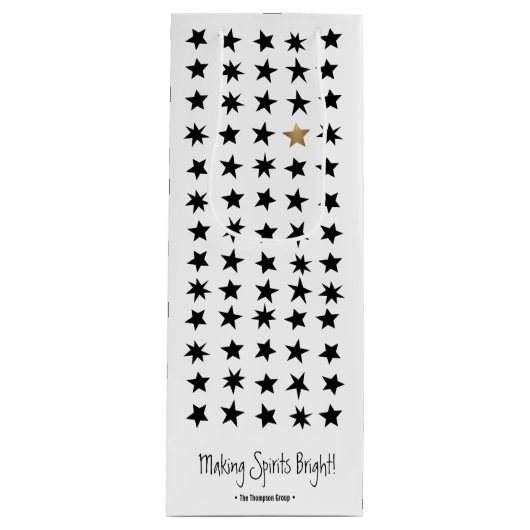 Scandinavische kerst thema wijn geschenk tas wijn cadeautas (Voorkant)