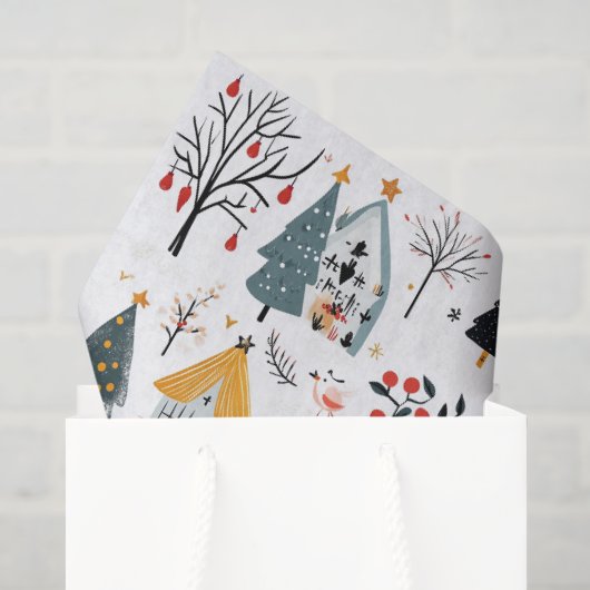 Scandinavische Kerst Tissuepapier (Cadeauzakje)