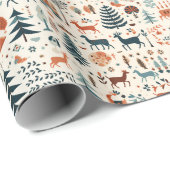  Scandinavische kerst volkskunst Cadeaupapier (Rol Hoek)