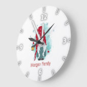 Scandinavische kerstaven van de nowflakes grote klok (Hoek)