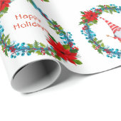 Scandinavische kerstavond met noordse gnoom Pretti Cadeaupapier (Rol Hoek)