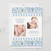 Scandinavische kerstbomen Blue 3 Aankondiging (Achterkant)