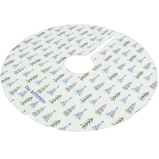 Scandinavische kerstbomen doodle kerstboom rok (Gekanteld)