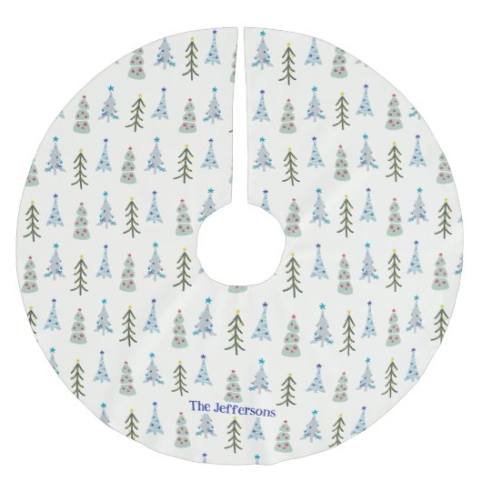 Scandinavische kerstbomen doodle kerstboom rok (Voorkant)