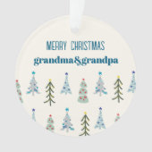 Scandinavische kerstbomen foto ornament (voorkant)