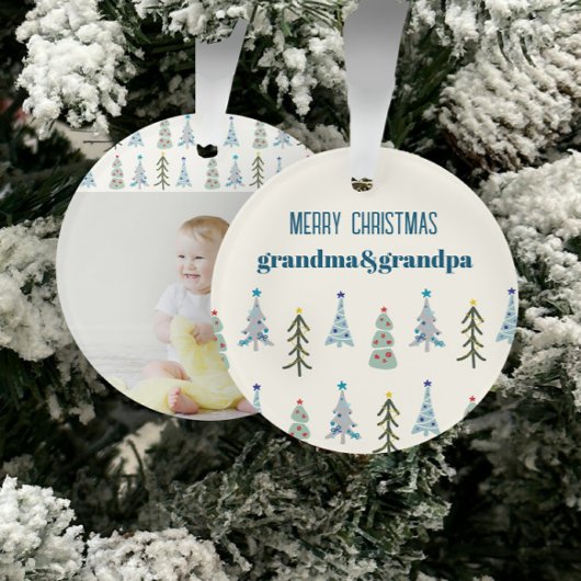 Scandinavische kerstbomen foto ornament