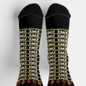 Scandinavische kerstbomen Golden Beer sterren Sokken (Top)