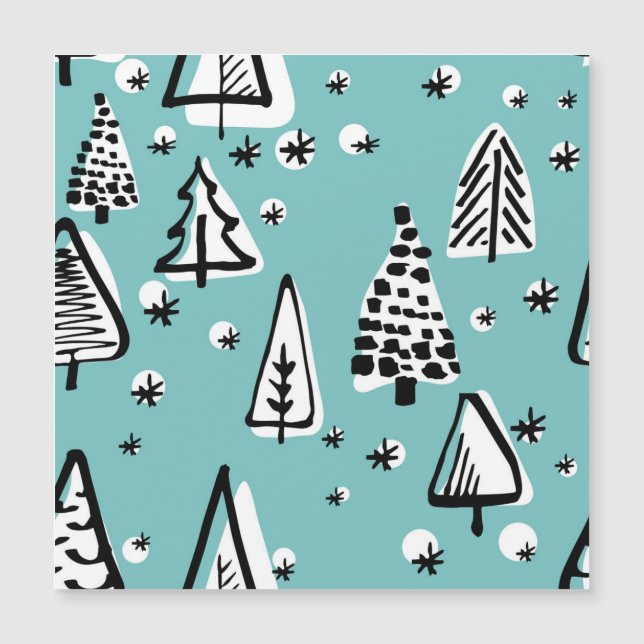 Scandinavische kerstbomen:  graphics. (Voorkant)