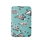 Scandinavische kerstbomen: graphics. badmat (Voorkant Verticaal)