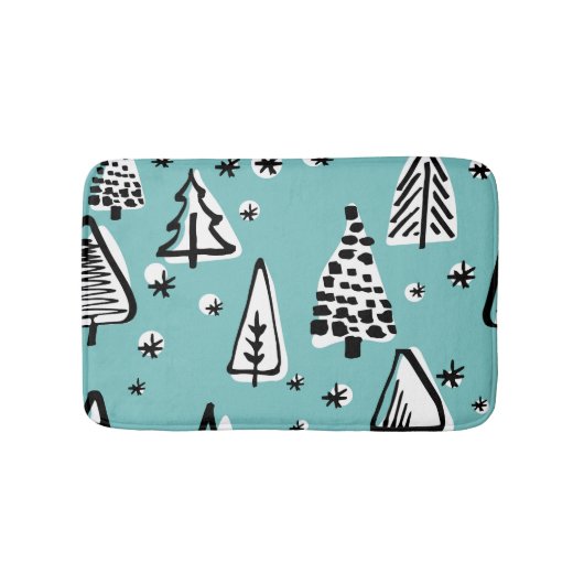 Scandinavische kerstbomen: graphics. badmat (Voorkant)