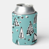 Scandinavische kerstbomen: graphics. blikjeskoeler (Blikje Voorkant)