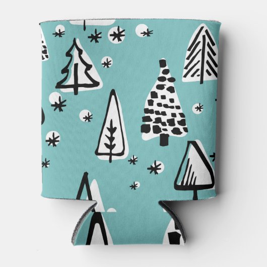 Scandinavische kerstbomen: graphics. blikjeskoeler (Voorkant)