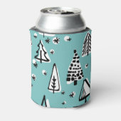 Scandinavische kerstbomen: graphics. blikjeskoeler (Blikje Achterkant)