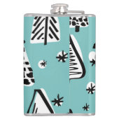 Scandinavische kerstbomen:  graphics. heupfles (Achterkant)