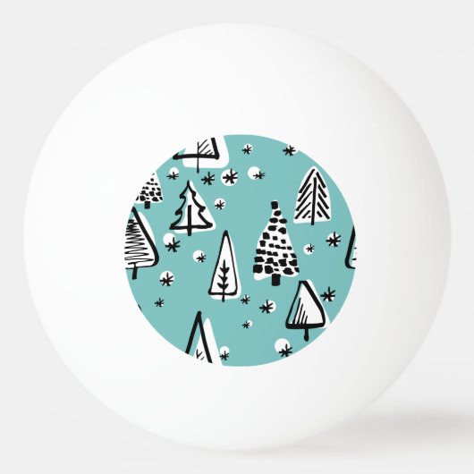 Scandinavische kerstbomen: graphics. pingpongbal (Voorkant)