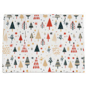 Scandinavische kerstbomen Noords Groot Cadeauzakje (Voorkant)