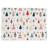 Scandinavische kerstbomen Noords Groot Cadeauzakje (Achterkant)