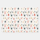 Scandinavische Kerstbomen Nordic Inpakpapier Vel (Voorkant)